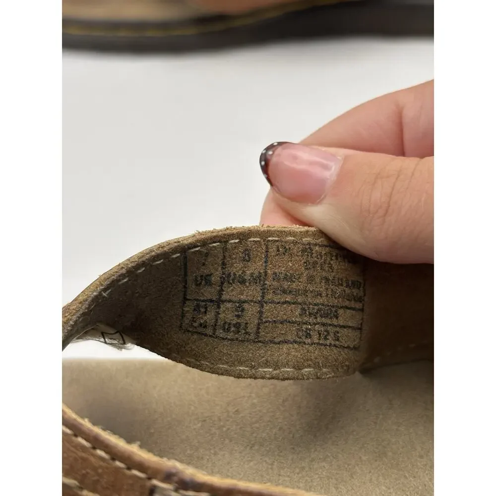 Dr Martens 8883 Brown Leather Flip Flops Men Size 8